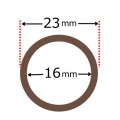 Cimbali Metal Reinforced Drain Hose Clear ø 16 x 23mm - 1.0 m