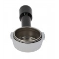 Sanremo Bottomless Open Filter Holder Complete , Black Handle, All Models Sanremo Bottomless Open Filter Holder Complete , Black Handle, All Models