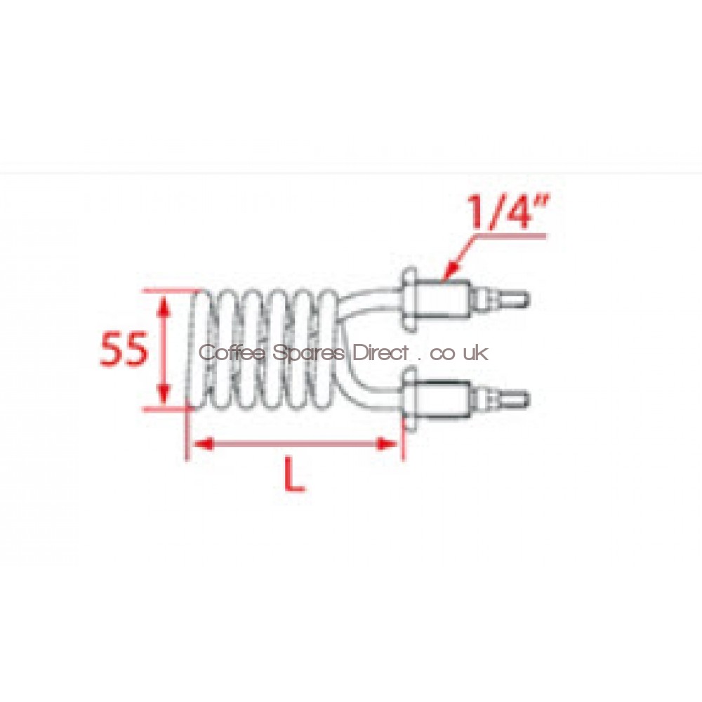 Elemento Calefactor Original Para Máquina De Café Rancilio Silvia (estilo Antiguo V1 Y V2) - 1100W, 230V, Incluye Juntas