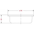 IMS 14-16g Double Filter Basket 70mm  B702TFH22 - 22 MM Height