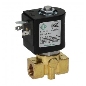 ODE 2 Way Solenoid Valve & Coil 230 volts 1/4 Thread - ADA08230AS