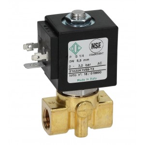 ODE 2 Way Solenoid Valve & Coil 24 volts AC 1/4" Thread - BDA08024DS