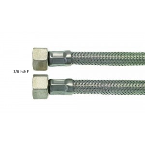 Stainless Steel Braided Pipe / Hose 3/8 Inch 300mm Long 